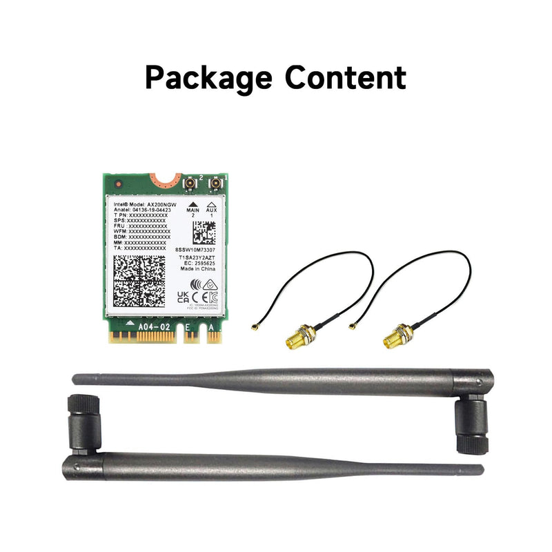 Waveshare Wireless AX200 NIC, Gigabit Dual-Band Wi-Fi 6, 802.11AX Standard Wireless-AX200