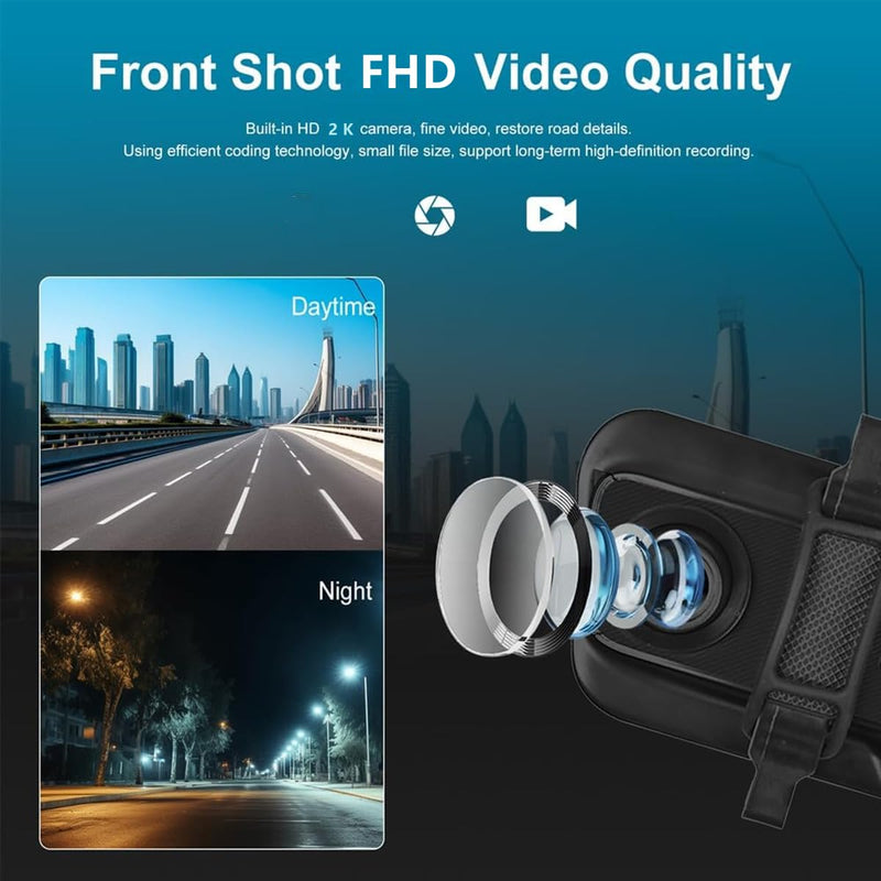 Rear View Mirror Dash Camera for Car Security Front and Rear Dash Cam, Dashcam 10’’ Touch Screen Dual Cameras Car Video Recorder Night Vision G-Sensor Parking Assistance 24H Parking Monitor