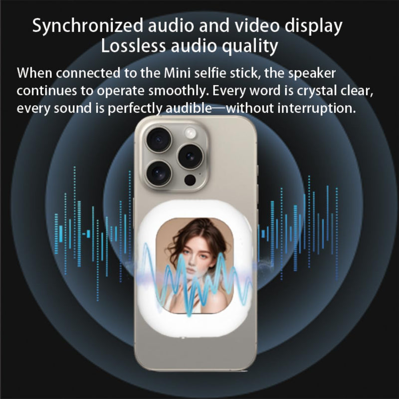 Vlog Selfie Monitor Screen for iPhone 7-17 Series and Android | 100+ft Encrypted Private P2P Wireless, Magnetic Back Camera Monitor, Rotate 180° for TikTok, YouTube, Vlog Photo,Video Kits White