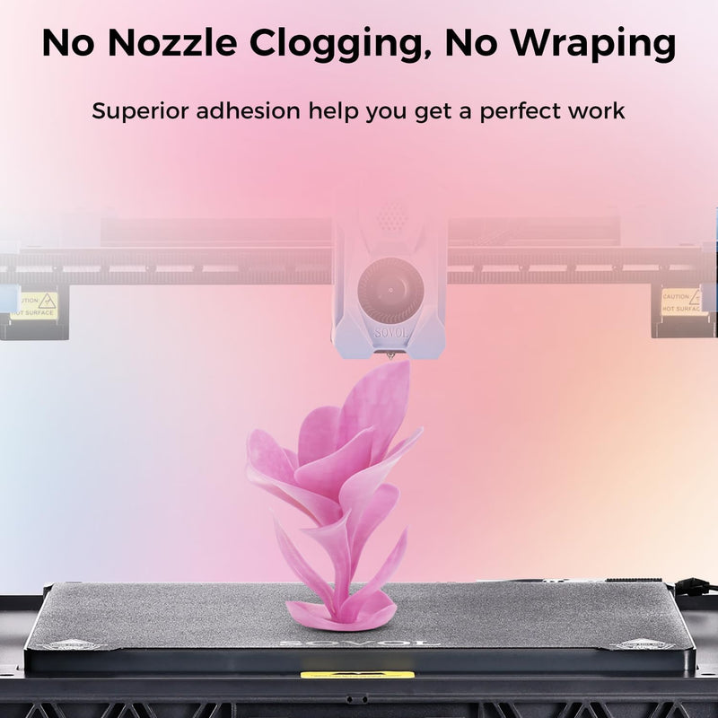 Sovol 3D Printer Photosensitive Filament Single Color Light Change PLA 1kg (2.2 lbs) Spool 3D Printing Materials, Dimensional Accuracy +/- 0.03 mm, 1.75 mm, Light Change Purple 1 KG