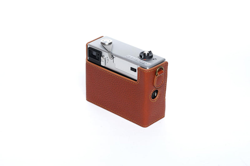 35AF Case, Handmade Genuine Real Leather Half Camera Case Bag Cover for Rollei 35AF With Lens Cover (Brown) Brown