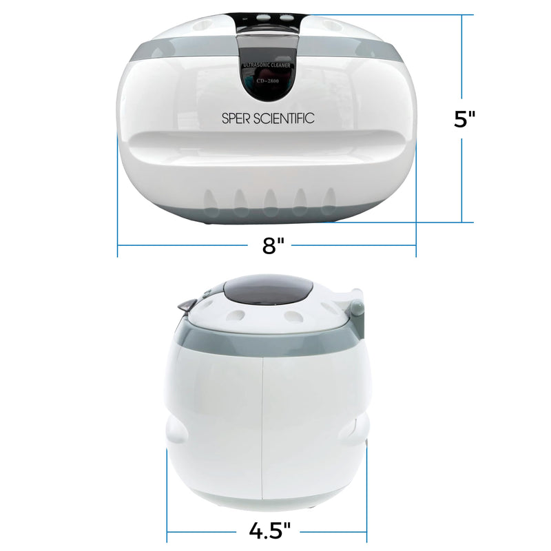 Ultrasonic Cleaner, Stainless Steel Cleaner for Jewelry, Retainer, Sterling Silver, Ultrasonic Jewelry Cleaner, 20oz Capacity - Sper Scientific 100005 1 Pack