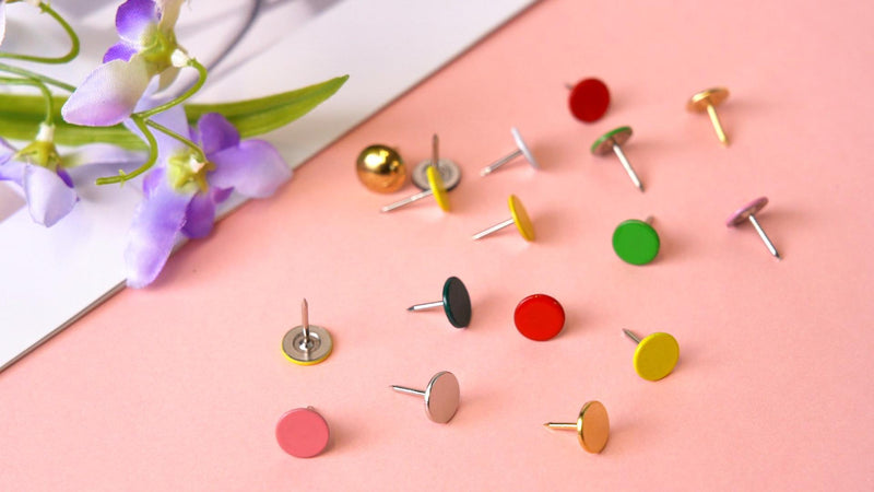 uxcell Upholstery Nails Tacks 19mmx23mm Flat Head Furniture Nails Silver Tone for Furniture Sofa Headboards, 100 Pcs