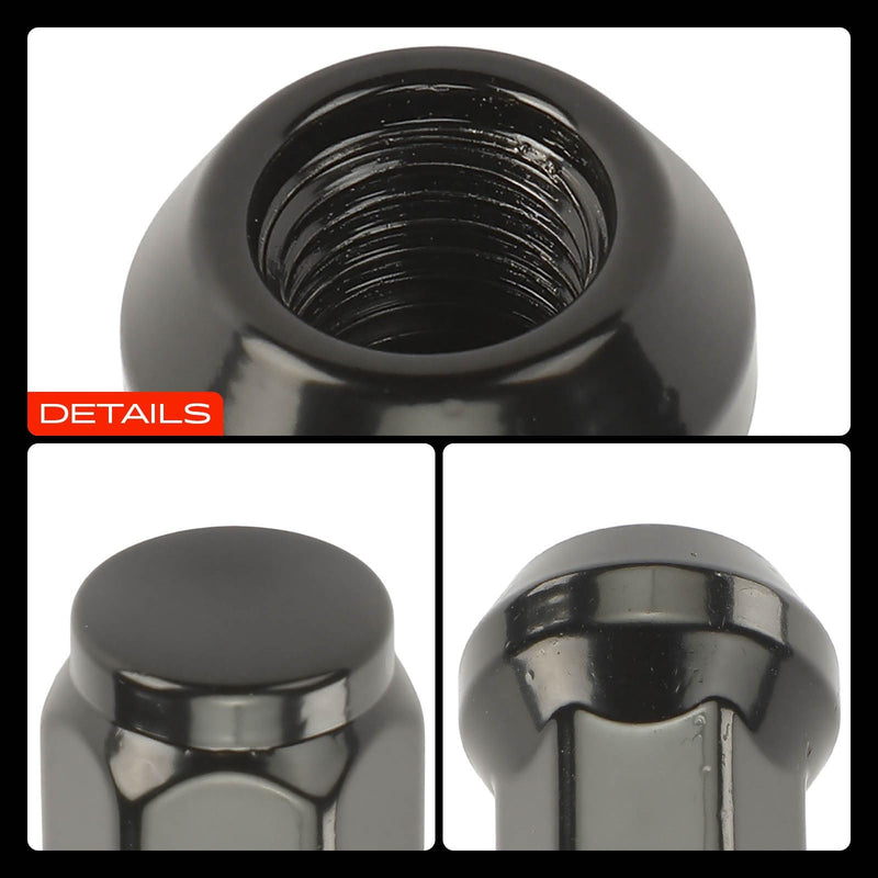 A-Premium 16-PC, Black M10x1.25 Wheel Lug Nut Compatible with Arctic Cat, 2007-2022 Can-Am, 1985-2022 Honda, 1985-2022 Kawasaki, 1991-2022 Suzuki, 2018-2019 Textron Off Road, 1987-2022 Yamaha, Polaris