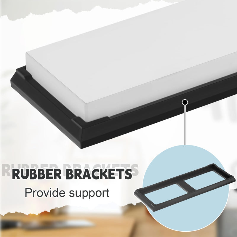 WILLBOND 15000# Glass Sharpening Stone 2 3/4" W x 8 3/4" L Whetstone Grit Single Side 0.2" Thick Wet Honing Knife Sharpener Oilstone 15000#