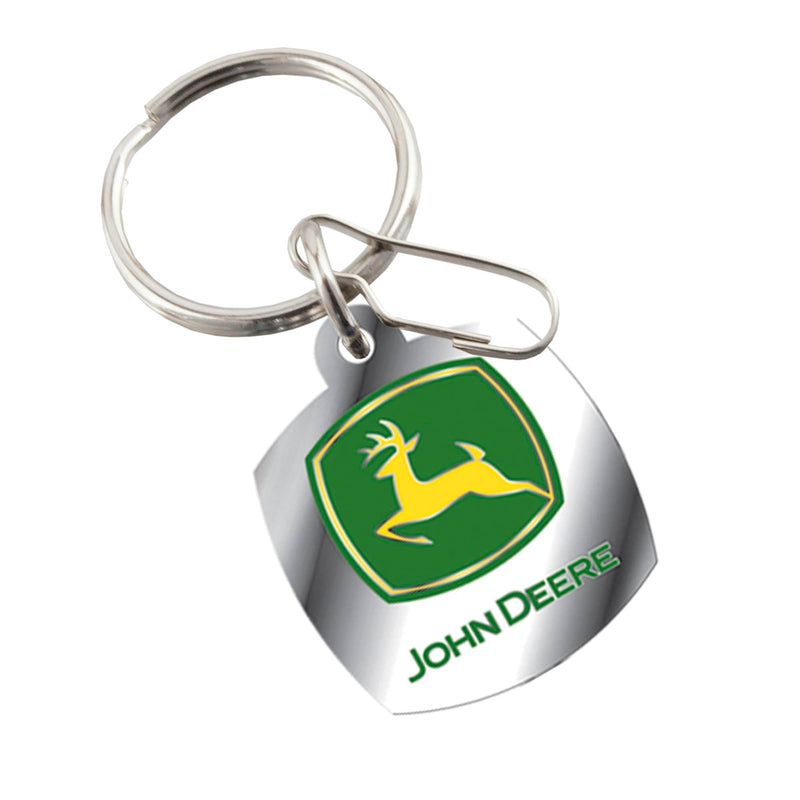 Plasticolor 004173R01 John Deere Logo Enamel Keychain,Silver