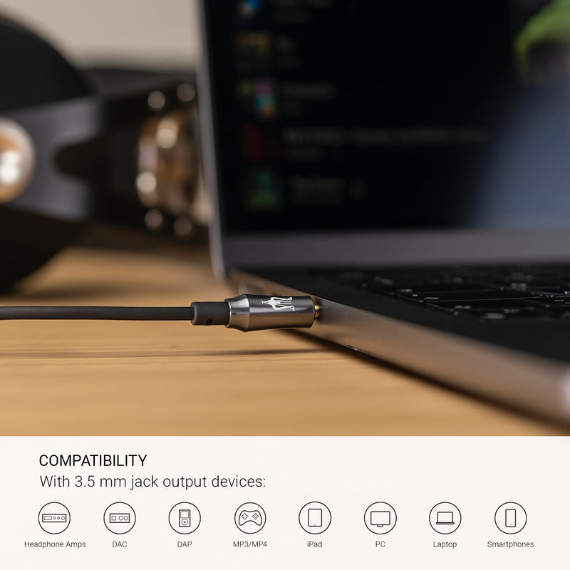 MEZE AUDIO | Boom Mic | Omnidirectional Clear Audio Plug-and-Play Boom Microphone | for Gaming and Remote Work | 3.5mm Male to Dual TS Mono 3.5mm Male Connector Plug | Cable Length 2.50m/8.2ft 3.5 mm Boom Mic