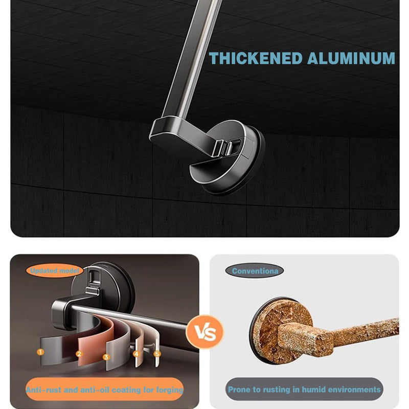 Suction Cup Grab bar for Shower，Suction Grab Bars for Showers，Bathroom Shower Grab Bar, Suction Cup Mount, Removable Shower Grab Bar, Gray, 2PCS Gray 30cm 2pcs