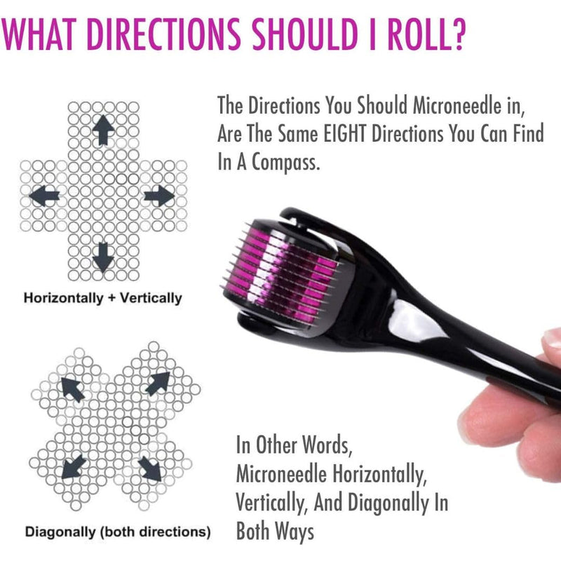 Derma Roller 0.25mm with storage case, 540 Titanium Microneedle Beard Roller Hair Growth for Men and Women, Microneedling Roller for Face Facial Wrinkles Hair Loss Stretch Hair Regrowth. (1.5mm) 1.5mm