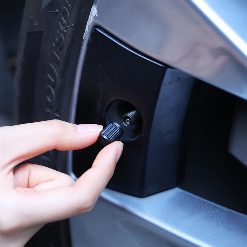 Outus 20 Pcs Tire Valve Stem Caps Car Tire Caps Plastic Universal Black Valve Stem Covers for Bike Bicycle Cars SUV Trucks Motorcycles