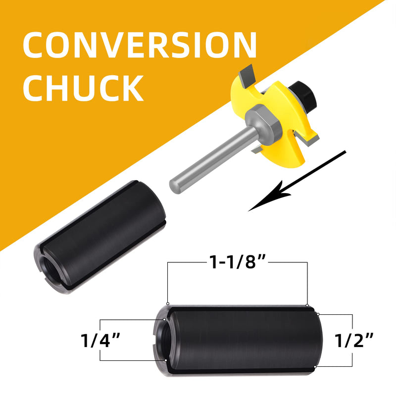 1/4 Inch Shank Slot Cutter Router Bit Set - 6 Size 1/4" Shank