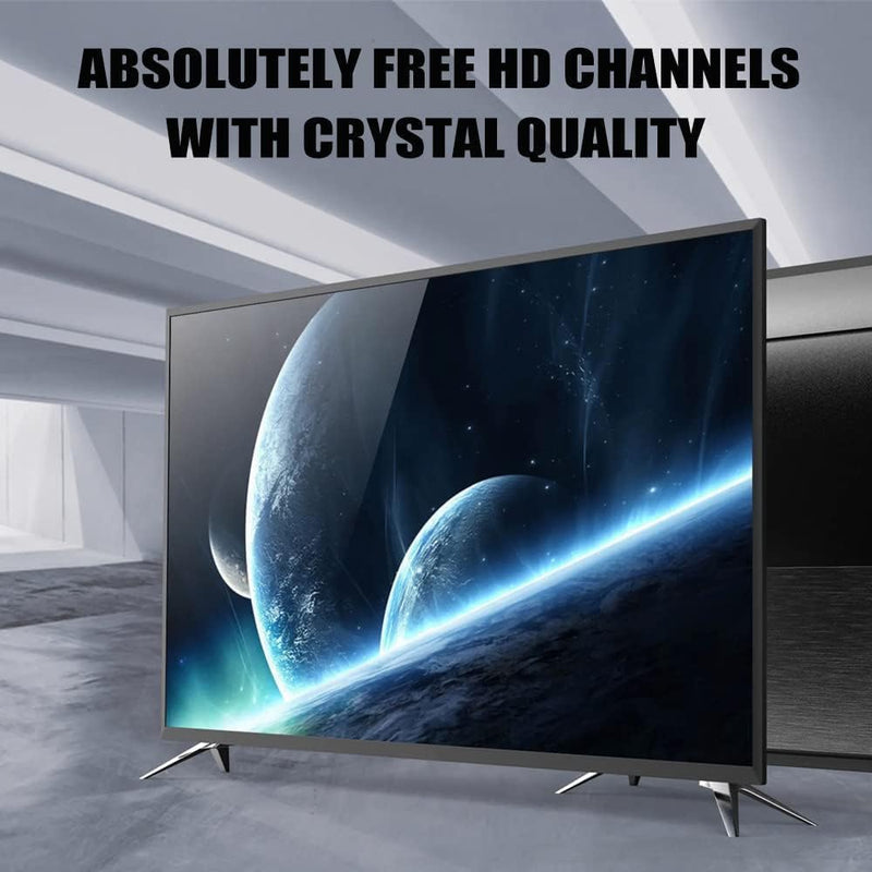 TV Antennas, HD Digital Antenna for Smart TV Indoor - Long Range 100 Miles, 360°Signal Reception - Digital TV Antenna Indoor Support 4K 1080p for All Type of HDTV Digital TV's