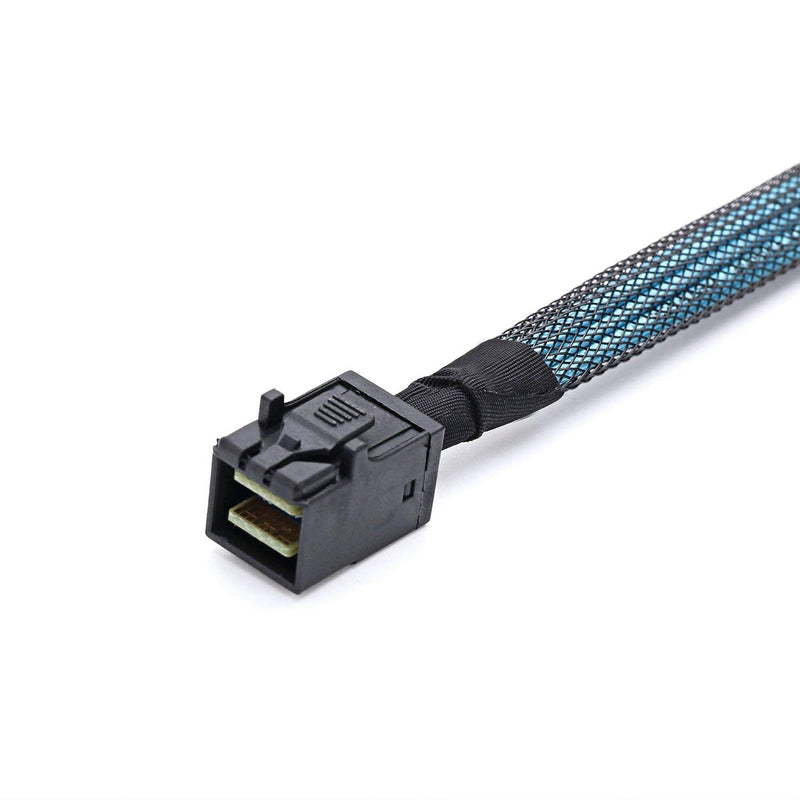 CableDeconn SFF-8643 Internal Mini SAS HD to (4) 29pin SFF-8482 connectors with SAS 15pin Power Port 12GB/S Cable (1M) (H0204) 1m