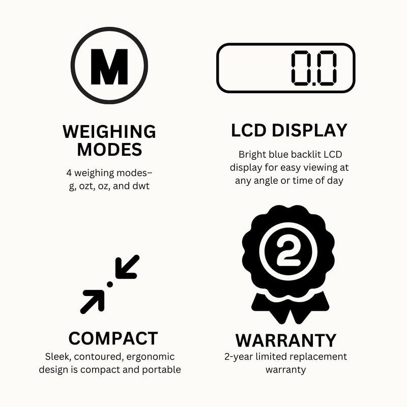 GemOro Platinum MP601 Jewelry Scale | Durable Precise Jewelers Premium Class Pocket Kitchen Scale | Digital Precision Tool | Expert Professional Reading & Accuracy 600g x 0.1g