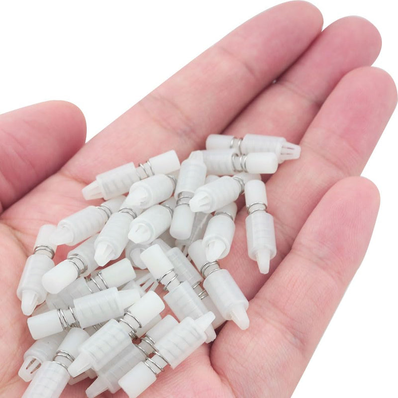 100PCS White Fan Cooler Plastic Spring Rivet Fastener 22mm Length Heatsink Push Mounting Screws