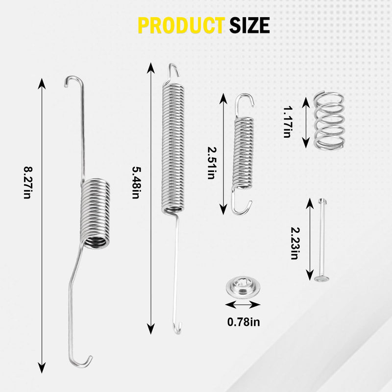 Rear Drum Brake Shoe Hardware Kit Fit for Chevy Silverado 1500 2008-2013 GMC Sierra 1500 2008-2015, 18K2089 H7365 1406-291243