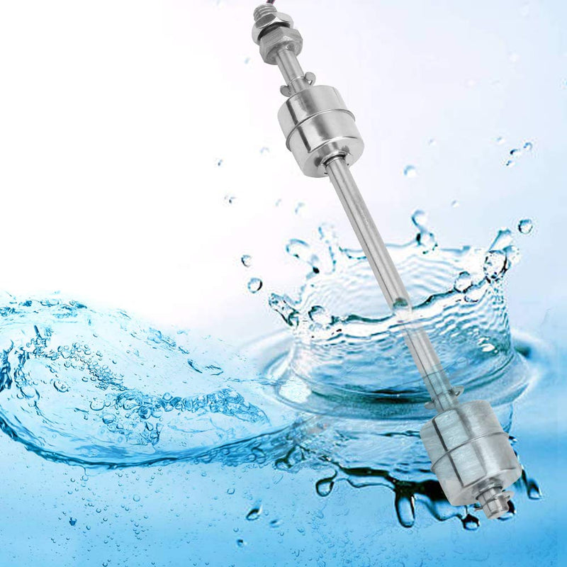 Float Switch,DC 0~110V Stainless Steel Double Ball Float Switch Water Level Controller Sensor Switch for Water Tank,Pool,Sink,Fish Tank,etc (200mm)