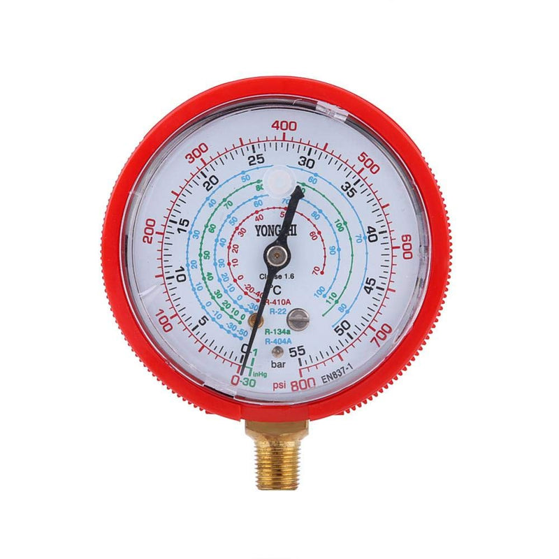 Refrigerant Gauge,One Pair of Refrigerant Low and High Pressure Gauges 11.2mm Fit for Air Conditioner R410A R134A R22 PSI KPA