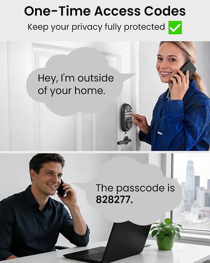 Fingerprint Door Lock with Keypad - Keyless Entry Smart Deadbolt Lock for Front Door with 2 Keys, Auto Locking, Easy Installation, Modern Digital Lock with Code for Smart Locks & Home Security
