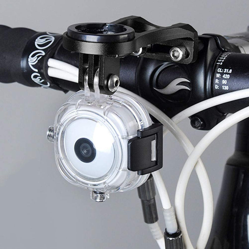 Metal Bike Computer Mount, Adjustable Out Front Bicycle GPS Bracket Holder (Black) Black