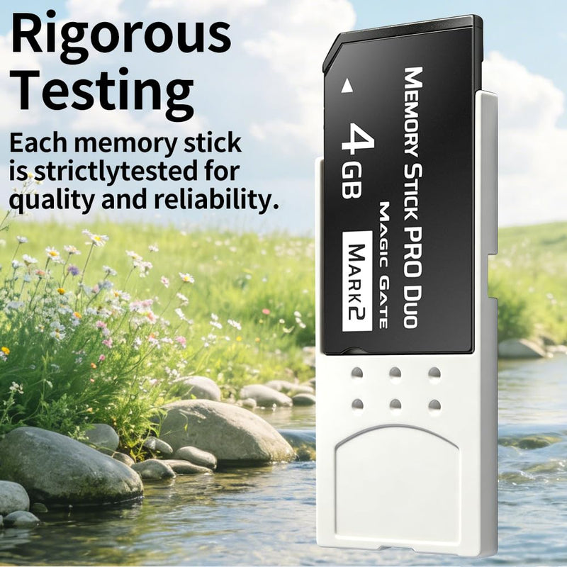 Original 4GB Memory Stick Pro Duo Mark2 (MSAC-M2) | PSP1000 2000 3000 Compatible, Digital Camera Compatible