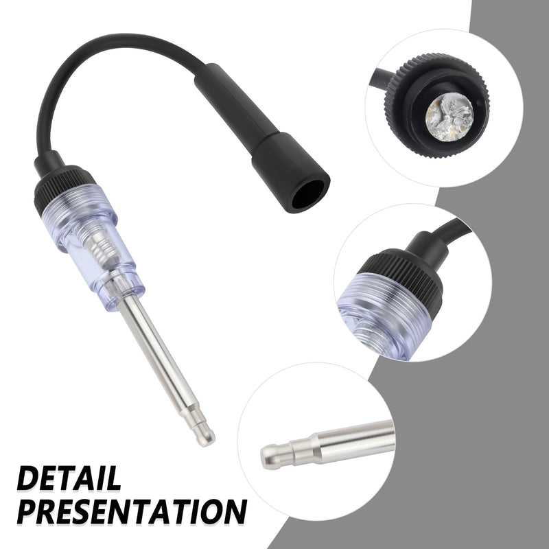 Spark Plug Tester with Indicator Lights,Spark Tester Small Engine for Check Ignition System,Universal Ignition Coil Tester Tool Car Accessories for Cars,Motorcycle,Lawn Mower (2PCS) 2PCS