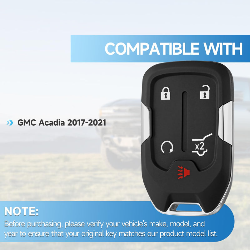 2 Pcs Smart Key Fob Replacement Remote fits for GMC Acadia 2017 2018 2019 2020 2021 Car Keyless Entry Remote HYQ1EA 433 Mhz ID46
