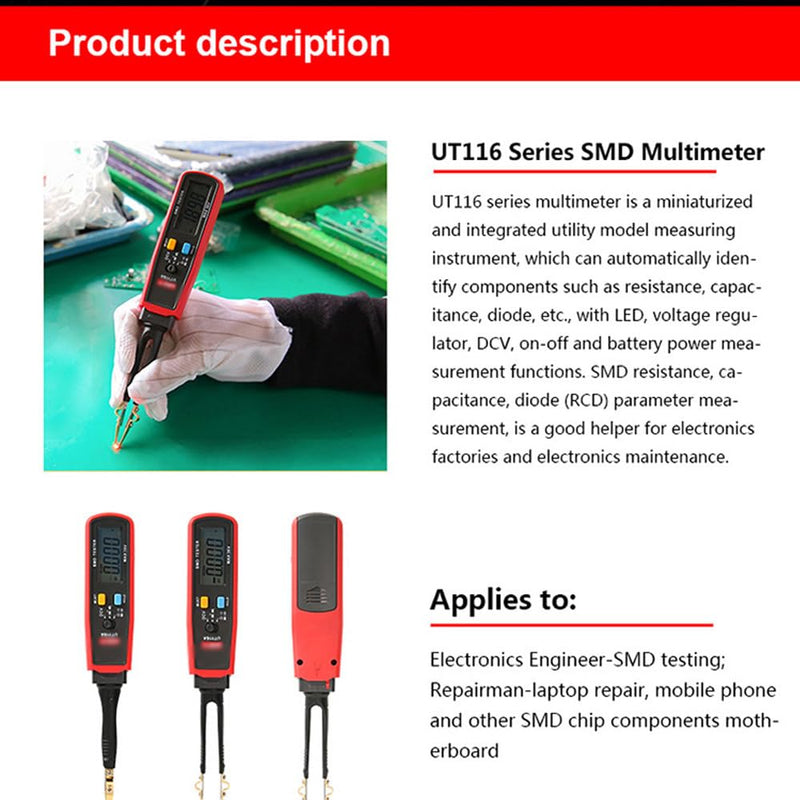 Parasitic Draw Fuse Tester Automotive, 2026 New Component Multi-Function Tester, for Mini, Maxi & ATC Fuses Live Current Readings up to 80A, Replaceable Tips, Highly Precise, Wide-Range (UT116A)