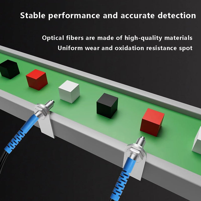 FS-N18 Fiber Optic Sensor,HD LED Dual Digital Display Optical Fiber Amplifier,Long-Distance Optical Communications Diffuse Induction Photoelectric Switch (English Instruction Manual) FS-N18 (NPN Outpot)