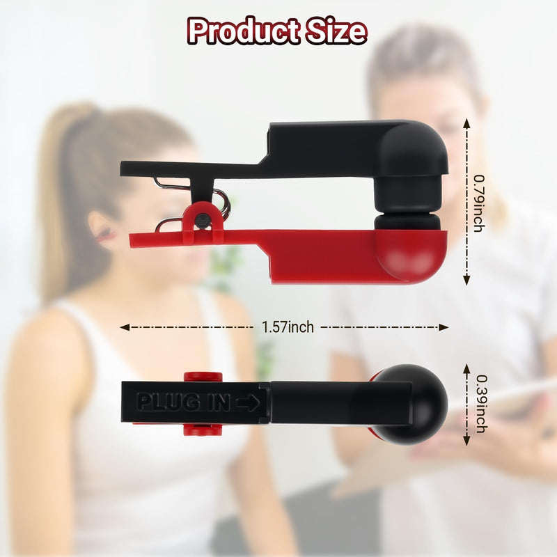 2/4PCS Ear Clip Electrode with Double-Sided Soft Rubber Head for Tens 7000 & Standard Units, Comfortable & Standard 2.0mm Connector (4) 4