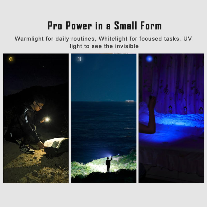 IMALENT GR36 Mini Flashlight 2800 Lumens, Rechargeable EDC Pocket Clip Light, USB C Charging, Magnetic Powerful Mini Keychain Flash Lights for Reading, Cycling, Camping