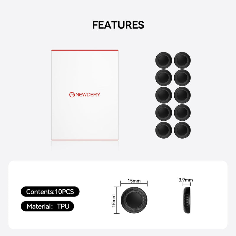 NEWDERY Joystick Replacement Caps Thumb Grips for Nintendo Switch 2 | 10PCS, for Nintendo Switch 2 Joy-Con, Anti Slip, Diamond Texture, TPU Grip Caps, Joystick Covers, Repair Kit Accessories