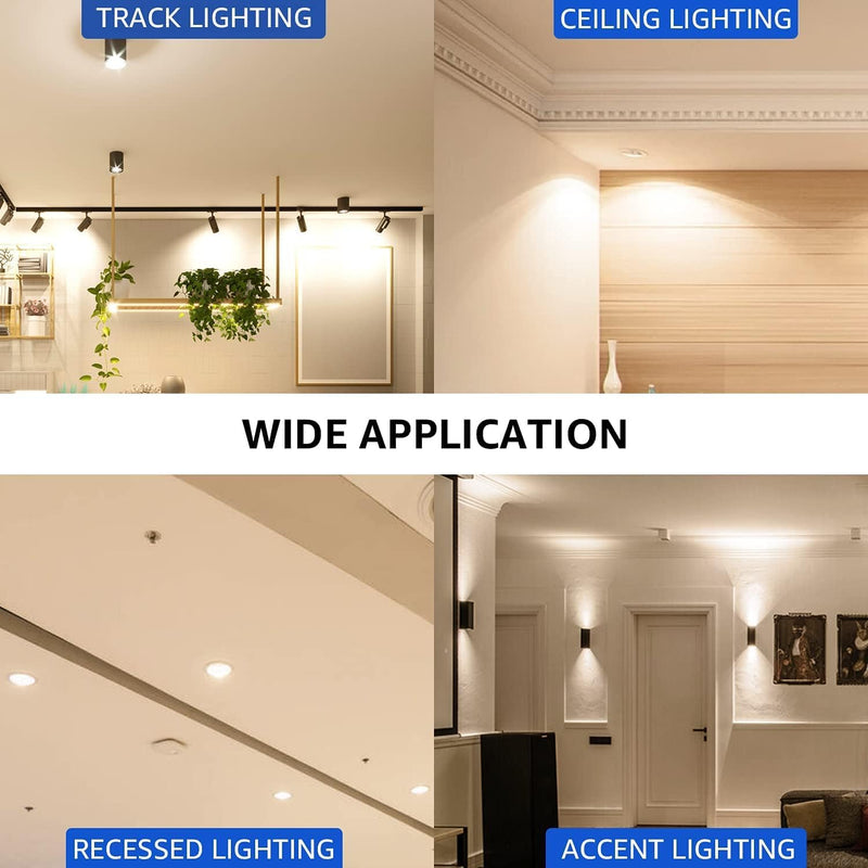 MASTERY MART Dimmable GU10 LED Light Bulbs, 5.5W Bright 2700K Soft White 50W Halogen Equivalent, 400lm Energy Saver for Track Lighting Fixture, Kitchen, Basement, Living Room, 25000 Hours, 10 Pack 10 Count (Pack of 1) 2700k Soft White -5.5w