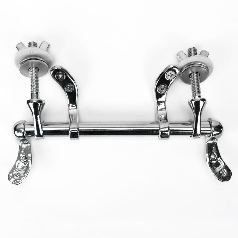 Toilet Seat Hinges, Resistant Chrome Finish, Fixed 140mm Standard Toilets Hole Distance, Easy Installation, Replacement Parts for Wood Toilet Seats (MFH01) MFH01