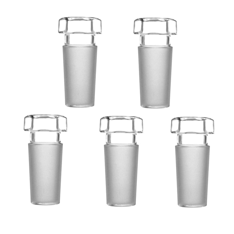 10Pcs 24/40 Lab Hollow Glass Stopper Laboratory Ground Joint Hexagonal Plug 10