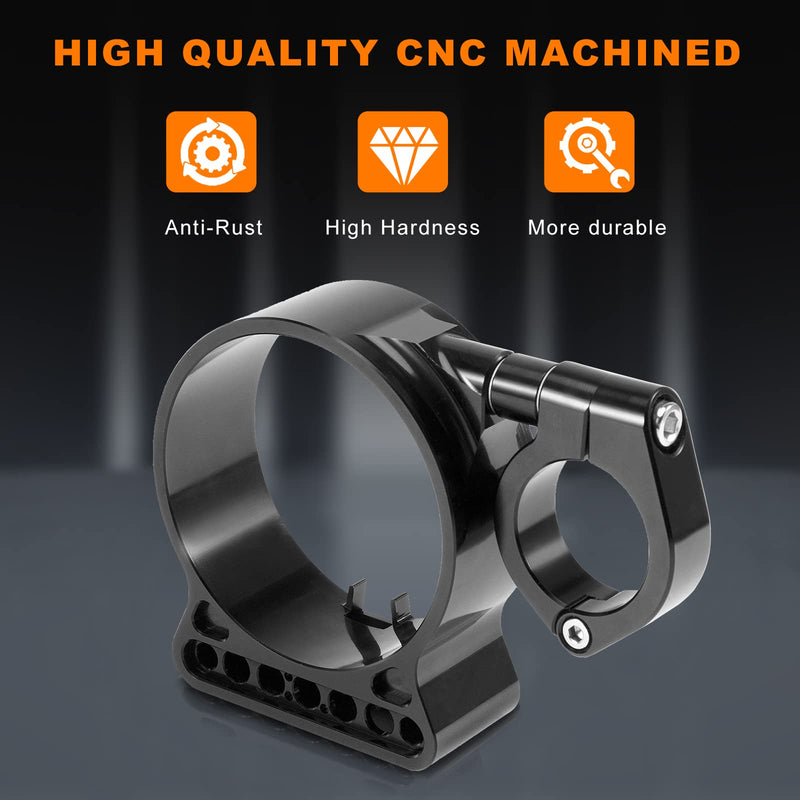 39MM Motorcycle Speedometer Side Mount Relocation Bracket, Odometer Instrument Handlebar Mounting Bracket Clamp Adjustable Compatible with Harley Sportster Iron 883 1200