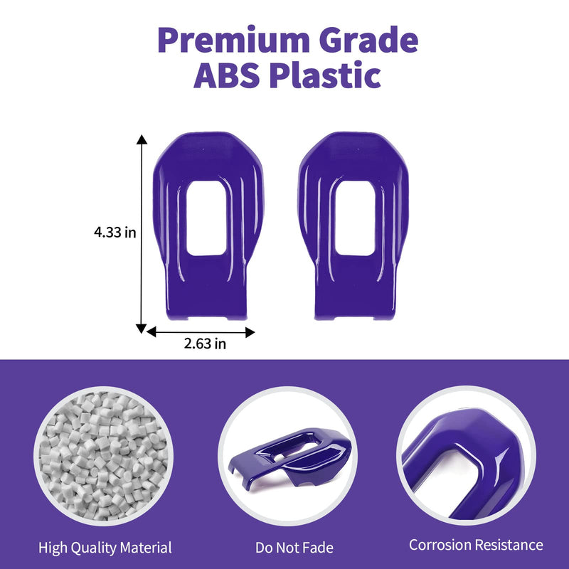 Hood Latch Lock Catch Brackets Cover Trim Fit for 2018-2025 Jeep Wrangler JL JLU & Gladiator JT(Purple) Purple