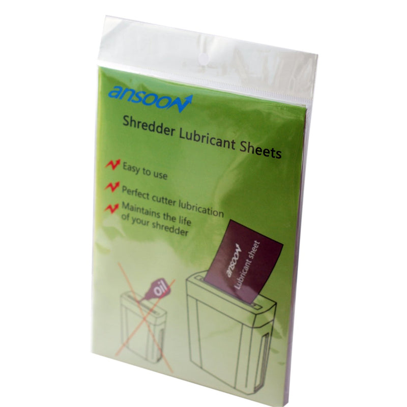 Paper Shredder Lubricant Sheets, Paper Shredder Sharpening & Lubricating Sheets (12PCS) 12PCS