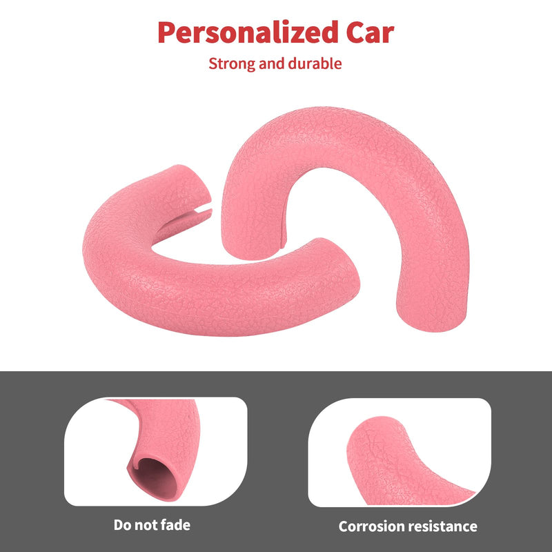 Linskip Tow Hook D Ring Covers Fit for 2021-2024 2025 Ford Bronco Accessories, Rear Bumper Tow Hook Rubber Sleeve Protectors for Bronco Raptor Accessories(Pink) Pink