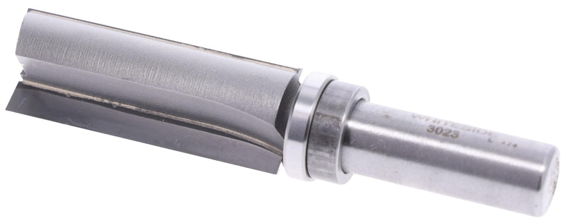 Whiteside 3023 Template Straight Router Bit: 3/4 Inch Cutting Diameter, 1/2 Inch Shank, 2 Inch Cutting Length, B19 Ball Bearing