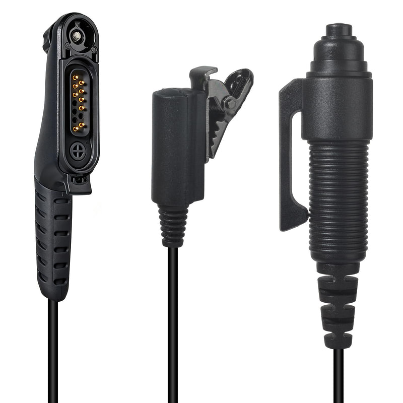 UAYESOK Earpiece for Motorola R7, APX N70 N50 N30, ION Series, MXP600 | 3-Wire, Separate Big Ptt Button and Speaker, Pro-Grade Surveillance Handheld Radio Headset