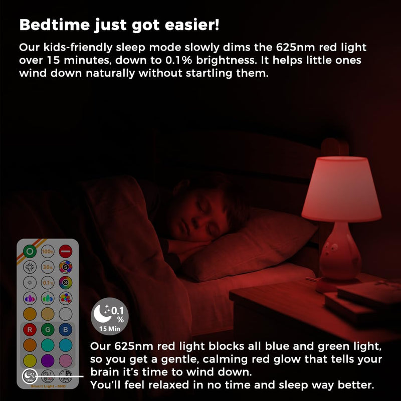 MELPO Led Light Bulb, 12W, 120 Watt Equivalent, 2700K/4500K/5700K 3CCT, 9 RGB Colors, Color Changing Light Bulb with Remote Control, DIY Flash/Sleep/Timer Mode, 1300LM, A19 E26 Light Bulbs (4 Pack) 4