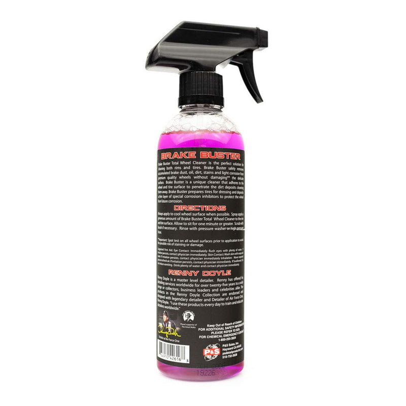 P&S Professional Detail Products - Brake Buster Wheel Cleaner - Non Acid, Removes Brake Dust, Oil, Dirt, Light Corrosion (1 Pint) 16 Fl Oz (Pack of 1)