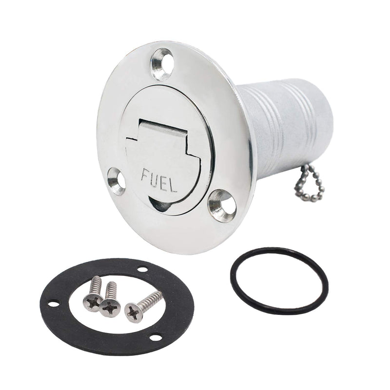 SHENGHUISS Boat Water/Diesel/Gas/Fuel Deck Fill/Filler 1-1/2 Inch(38mm) with Keyless Cap 316 Stainless Steel Boat Deck Hardware for Boat, Yacht, Caravan A-90°-Fuel