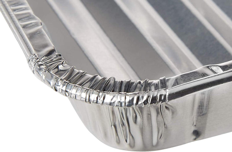DCS Deals Pack of Disposable Aluminum Foil Toaster Oven Pans-Mini Broiler Pans | BPA Free | Perfect for Small Cakes or Personal Quiche | Standard Size - 8 1/2" x 6" (25) 25