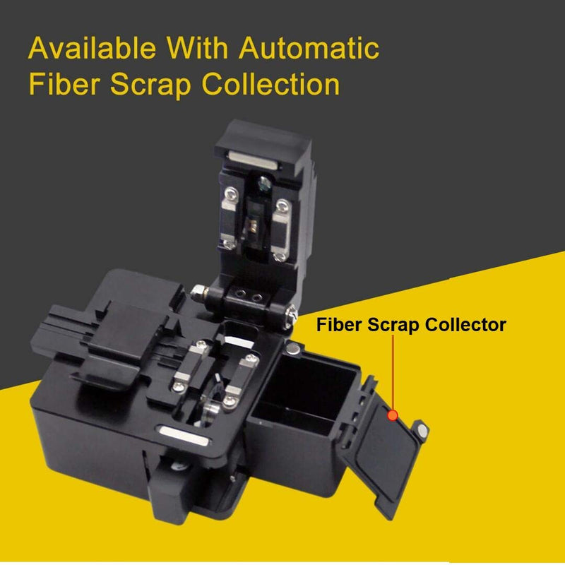 High Precision Optical Fiber Cleaver with 16 Cleaving Spots and 48000 Cleaves Fiber Cutter Tool with FTTH Fiber Holder for 0.25mm 0.9mm 3.0mm Coating Diameter Fiber