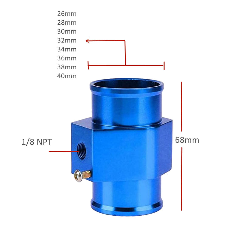 Water Temperature Gauge Adapter,Water Temp Meter Gauge Radiator Sensor Adaptor Clamps (34mm) 34mm