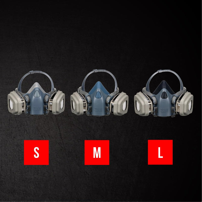 3M Professional Paint Respirator, Recommended For Spray Painting And Jobs With Solvents, Long Lasting Comfort, Medium, N95, 7512PA1-A