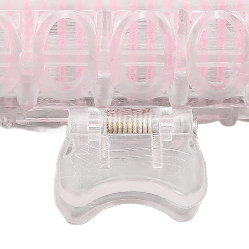 Heated Hair Roller, Fashionable Intelligent Electric Heated Roller Curling with Clip Pink for Curly Bangs Hair Inside Button Curls Pink