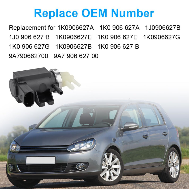 Turbo Boost Pressure Vacuum Control Solenoid Valve Compatible with Audi A3 VW Beetle Golf Jetta Passat Replacement for 1K0906627A 1K0906627B 1J0906627B VS198 1K0-906-627A 1J0-906-627-B
